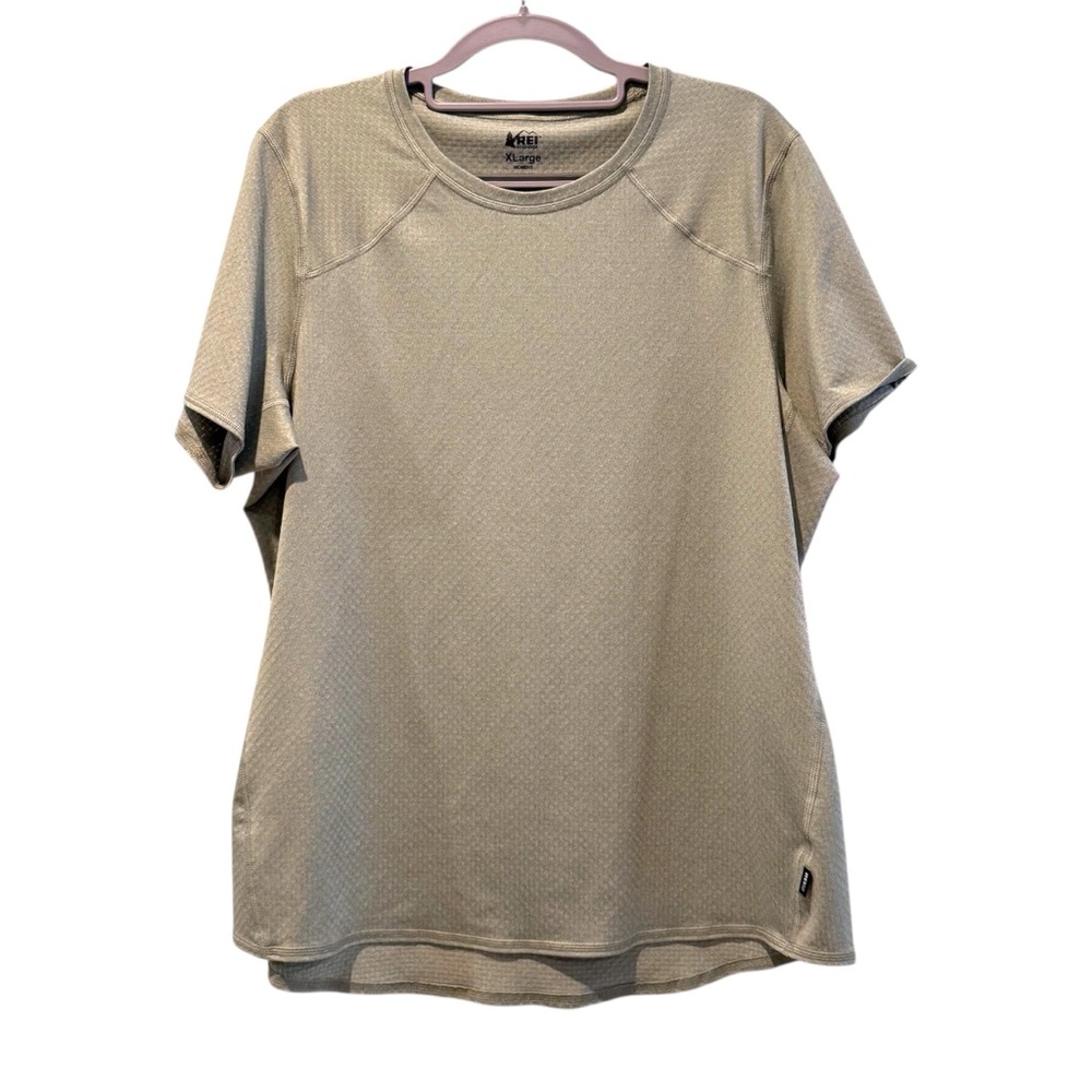 REI CoOp Lightweight Base Layer Crew Top Short Sleeve‎ Women’s Sage Green XL